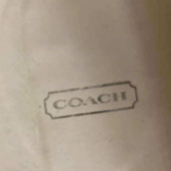 Coach Women Vtg tan smooth leather square toe dress shoes with bow size 8.5 - Picture 9 of 11